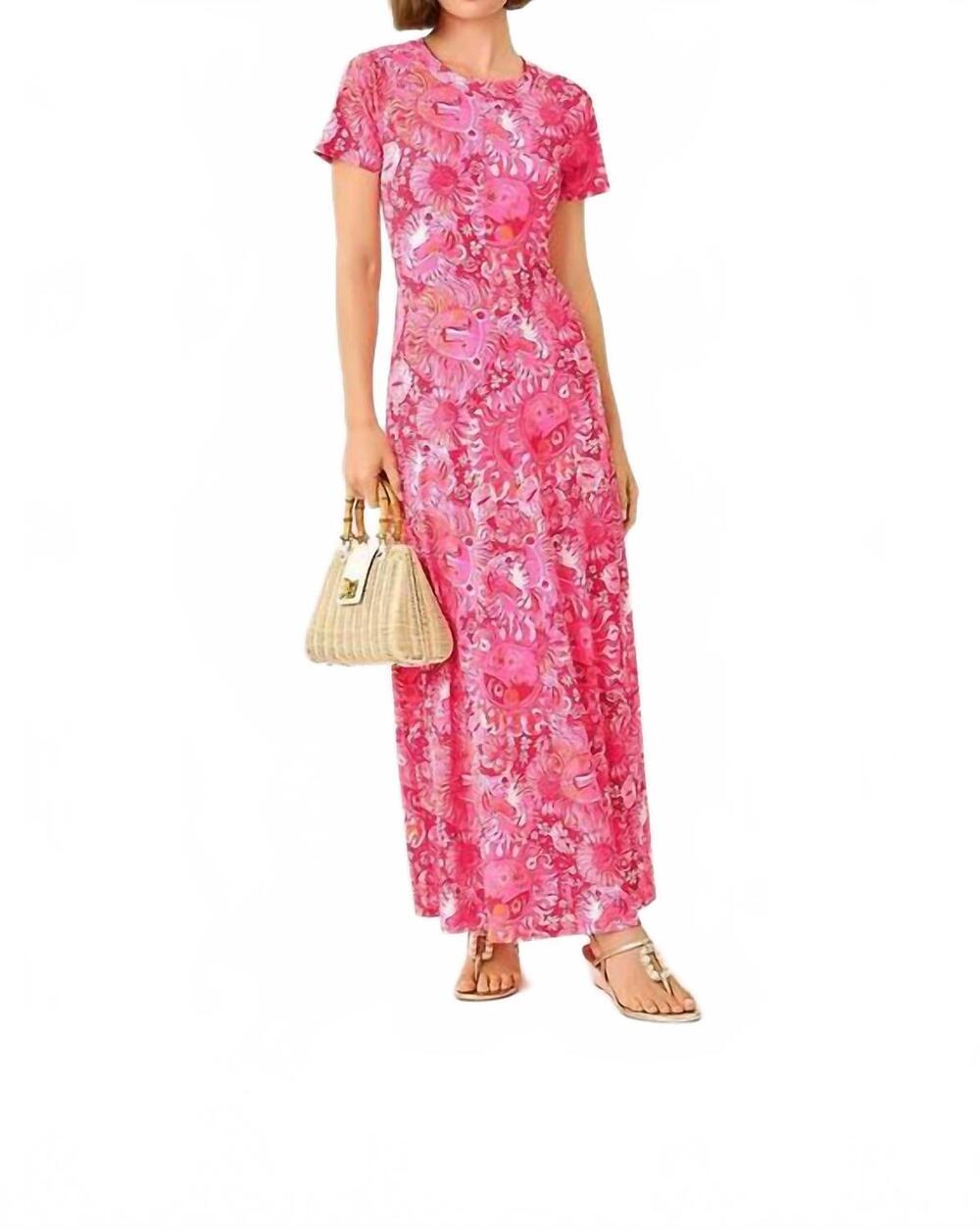 NEW LILLY PULITZER lilliana maxi dress in paradise punch jims stuff